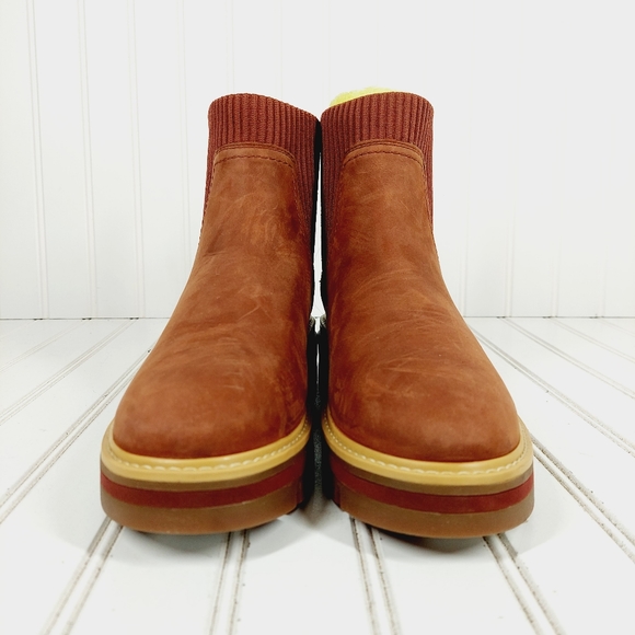 New Timberland Ortholite Leather  Burgundy Ankle Boots C613 - Picture 3 of 11